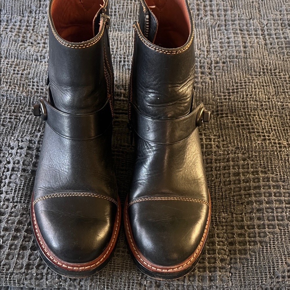 Coach Black Leather Ankle Booties - Picture 9 of 16